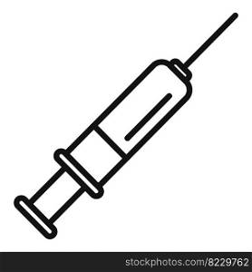 Blood syringe icon outline vector. Lab research. Experiment test. Blood syringe icon outline vector. Lab research