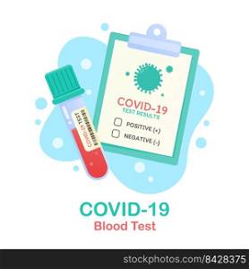 Blood test. Blood of coronavirus patients in vitro to invent vaccine.