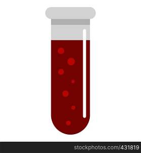 Blood test icon flat isolated on white background vector illustration. Blood test icon isolated