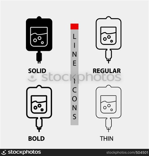 blood, test, sugar test, samples Icon in Thin, Regular, Bold Line and Glyph Style. Vector illustration. Vector EPS10 Abstract Template background