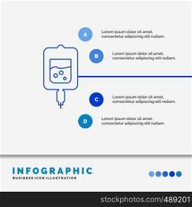 blood, test, sugar test, samples Infographics Template for Website and Presentation. Line Blue icon infographic style vector illustration. Vector EPS10 Abstract Template background
