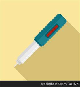 Blood test tool icon. Flat illustration of blood test tool vector icon for web design. Blood test tool icon, flat style