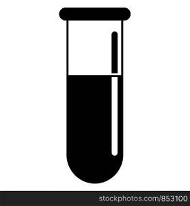 Blood test tube icon. Simple illustration of blood test tube vector icon for web design isolated on white background. Blood test tube icon, simple style