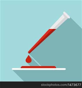 Blood testing icon. Flat illustration of blood testing vector icon for web design. Blood testing icon, flat style