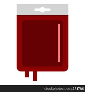 Blood transfusion icon flat isolated on white background vector illustration. Blood transfusion icon isolated