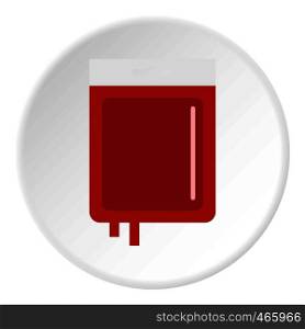Blood transfusion icon in flat circle isolated on white vector illustration for web. Blood transfusion icon circle