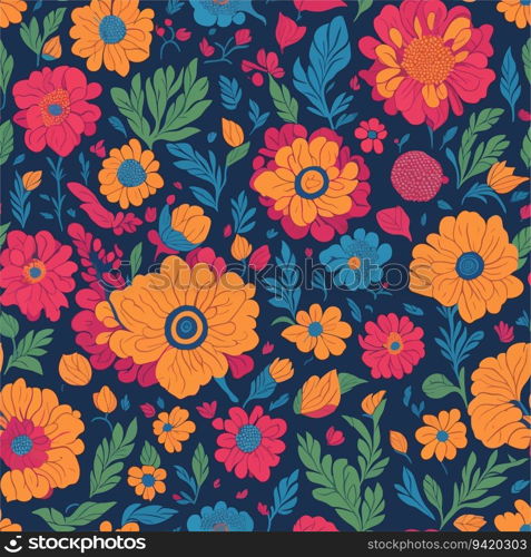 Blooming Beauty  Captivating Seamless Patterns of Flowers