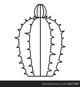 Blooming cactus icon. Outline illustration of blooming cactus vector icon for web. Blooming cactus icon, outline style