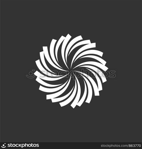 Blossom Flower Abstract Swoosh Logo Template Illustration Design. Vector EPS 10.