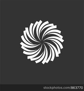 Blossom Flower Abstract Swoosh Logo Template Illustration Design. Vector EPS 10.