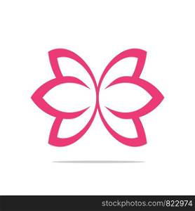 Blossom Flower - Pink Butterfly Logo Template Illustration Design. Vector EPS 10.