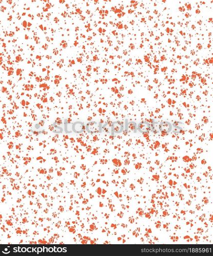 Blossom or abstract shapes and forms seamless pattern isolated on white background. Print for wrapping, texture or modern wallpaper. Fabric or fashionable cloth repeating, vector in flat style. Abstract seamless pattern with red dotted shapes vector