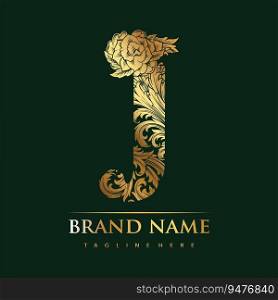 Blossoming beauty floral letter j monogram logo vector illustrations for your work logo, merchandise t-shirt, stickers and label designs, poster, greeting cards advertising business company or brands