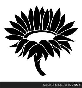 Blossoming sunflower icon. Simple illustration of blossoming sunflower vector icon for web. Blossoming sunflower icon, simple style