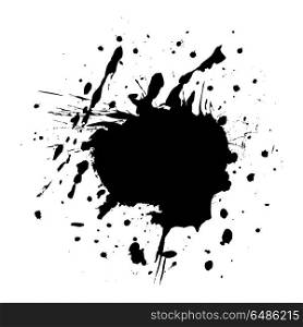 Blot black. Abstract black blots. A vector illustration