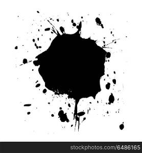 Blot black2. Abstract black blots. A vector illustration