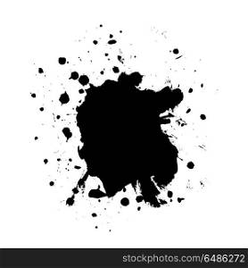 Blot black4. Abstract black blots. A vector illustration