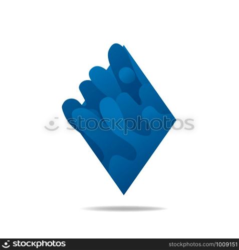 blot gradient with shadow on white background, vector. blot gradient with shadow on white background