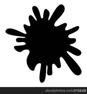 Blot Ink spot Paint splash icon black color vector illustration flat style simple image