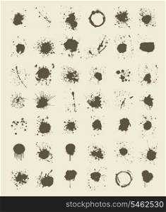 Blot5. Abstract grey blots. A vector illustration