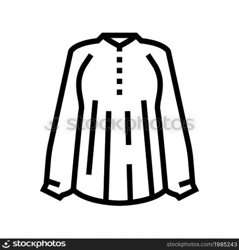 blouse fabric woman wear line icon vector. blouse fabric woman wear sign. isolated contour symbol black illustration. blouse fabric woman wear line icon vector illustration