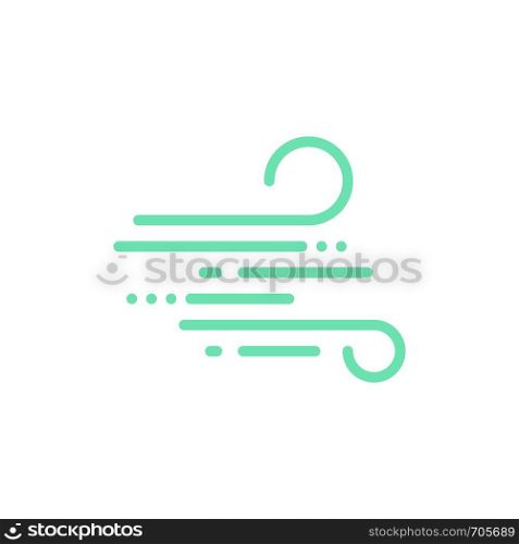 Blow, Weather, Wind, Spring Flat Color Icon. Vector icon banner Template