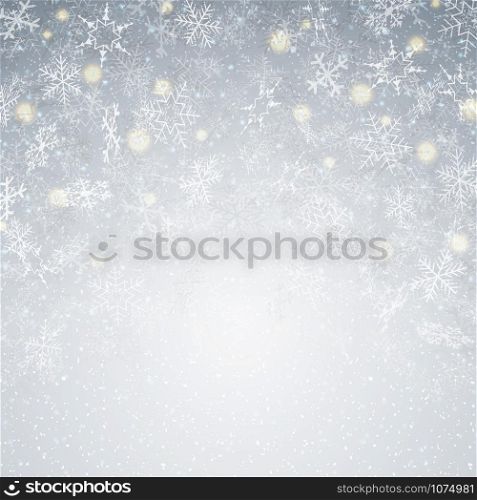 Blowing Christmas background with movment snowflakes pattern decorattion. illustration vector eps10