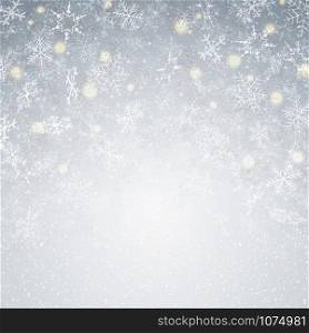 Blowing Christmas background with movment snowflakes pattern decorattion. illustration vector eps10