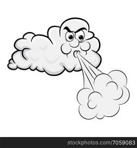 blowing cloud cartoon design isolated on white background