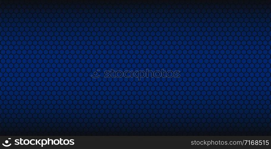 Blue abstract background.Honeycomb pattern. Linear website template on blue backdrop. Vector geometric pattern. EPS 10