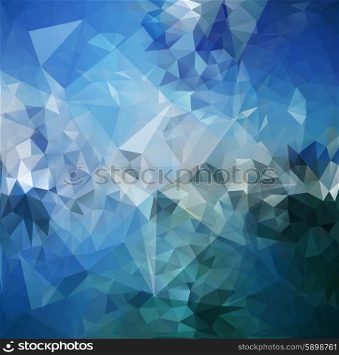 Blue abstract background, triangle design vector illustration.