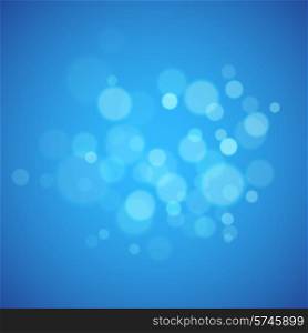 Blue abstract background with defocused lights EPS10
