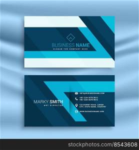 blue abstract business card id template