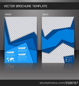Blue abstract business corporate design brochure flyer design template vector illustration