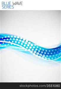 Blue abstract clean wave background