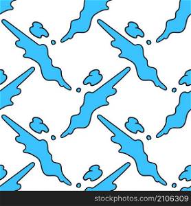 blue abstract clouds seamless pattern textile print