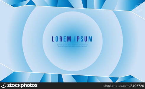 Blue abstract geometric background with place for text. Vector illustration design.