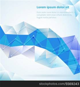 Blue abstract geometric triangles background vector illustration