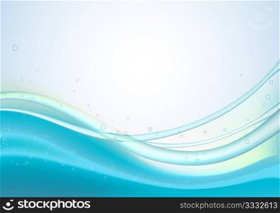 Blue Abstract lines background: composition of curved lines and bleb - great for backgrounds, or layering over other images