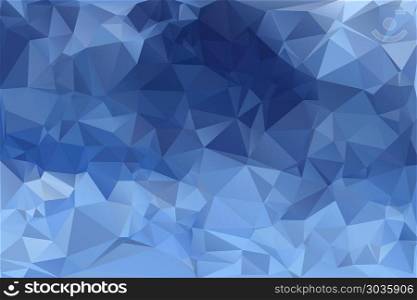 Blue abstract low poly geometric background. Blue low poly background. Blue low poly background