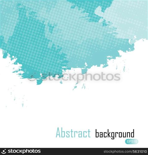 Blue abstract paint splashes illustration. Vector background with place for your text.