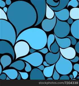 Blue abstract seamless pattern made from various spatters