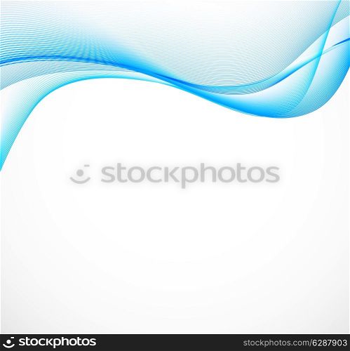Blue abstract soft light background with wavy lines