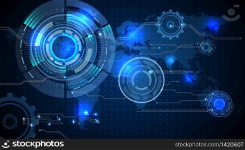 Blue Abstract technology background.vector