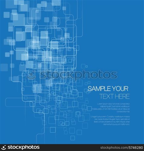 Blue abstract technology background. Vector illustration. EPS 10. Blue abstract background. Vector illustration