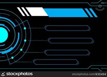 Blue abstract technology future interface hud vector design for business technology .
