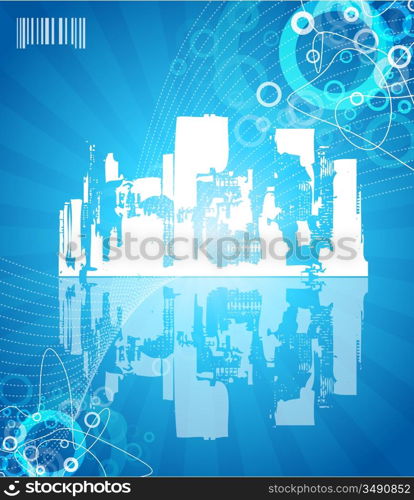 Blue abstract vector background