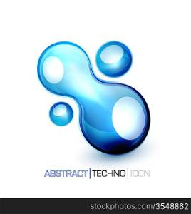 Blue abstract vector design element