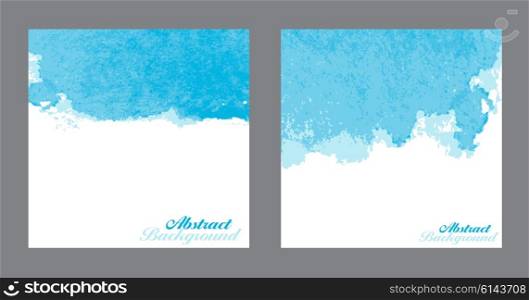 Blue Abstract Watercolor Paint Splashes Illustration. Vector Background with Place for Your Text. EPS10. Blue Abstract Watercolor Paint Splashes Illustration. Vector Bac