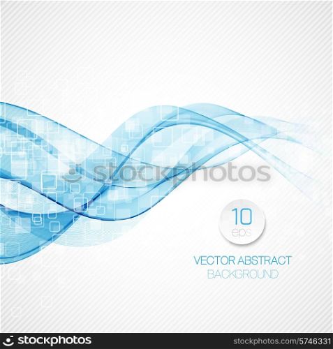 Blue abstract wave background. Vector illustration EPS10. Smoke wave background. Vector illustration